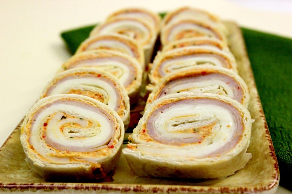 Turkey Pinwheels With Roasted Vegetable Spread
