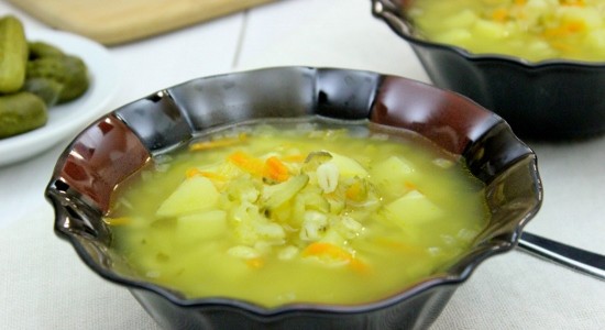 Rassolnik – Russian Soup With Pickles and Barley – Суп “Рассольник”