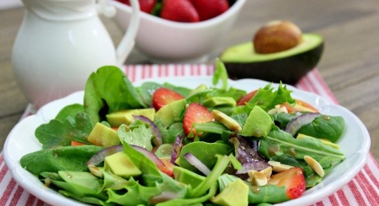 Spinach Strawberry Avocado Salad
