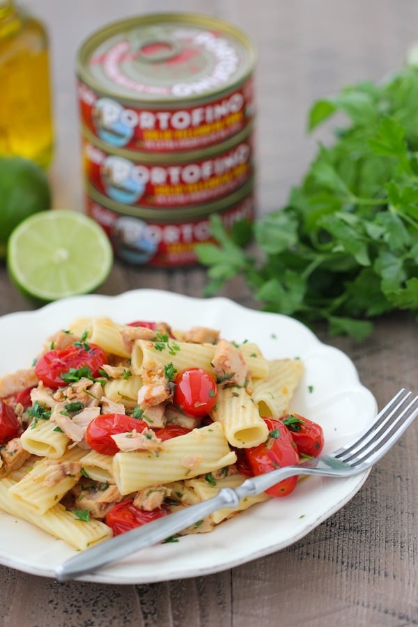 Tomato, Shallot and Tuna Pasta Olga's Flavor Factory