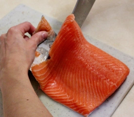How To Skin Salmon - Olga's Flavor Factory