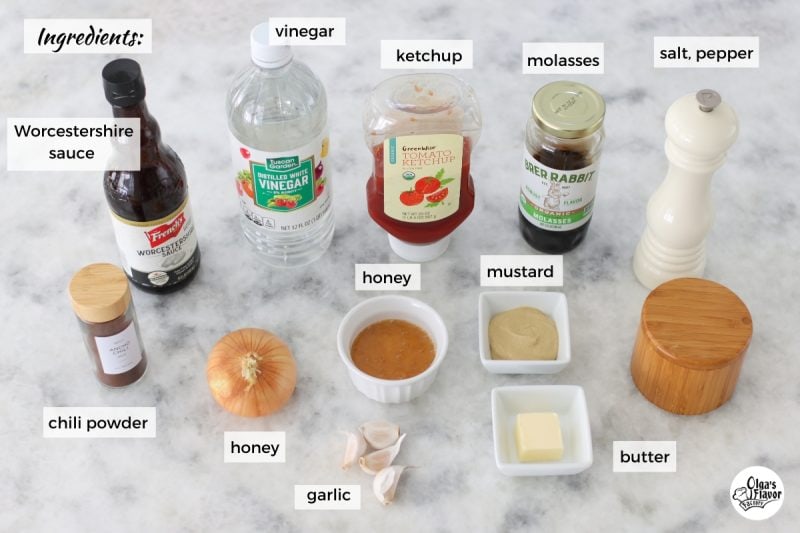 Ingredients For Homemade Sweet Barbecue Sauce