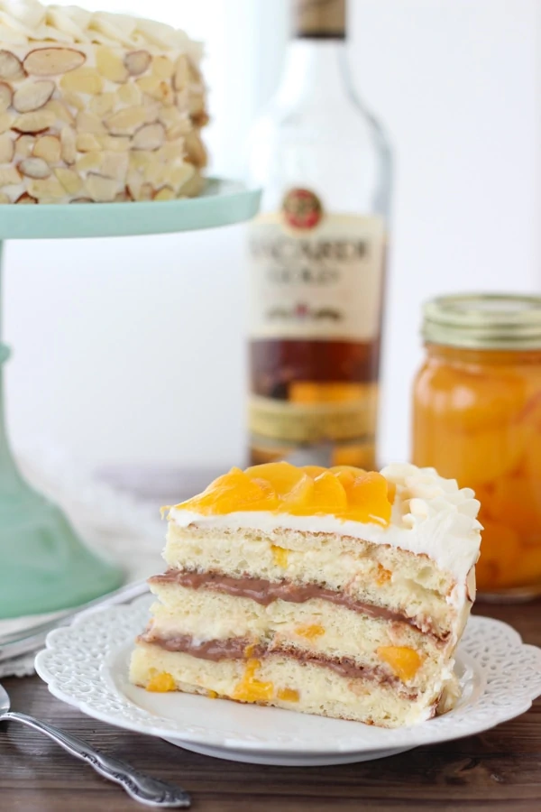 Italian Rum and Peaches Cake -6