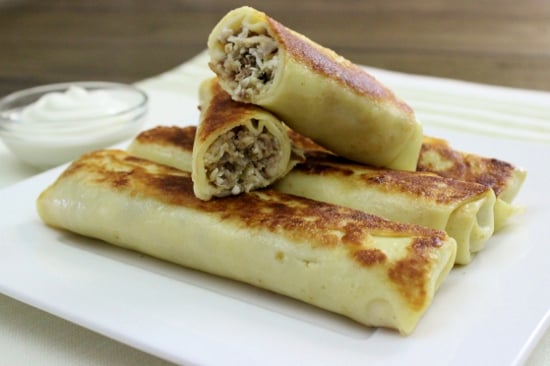 Savory Crepes With Meat Filling-image