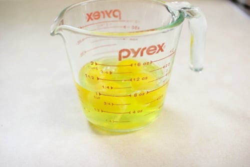 eggs in measuring cup
