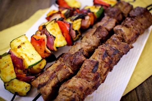 Grilled Beef and Vegetable Kebabs
