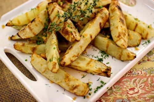 Grilled Garlic Herb Potato Wedges