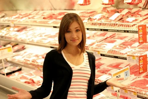 At the meat department