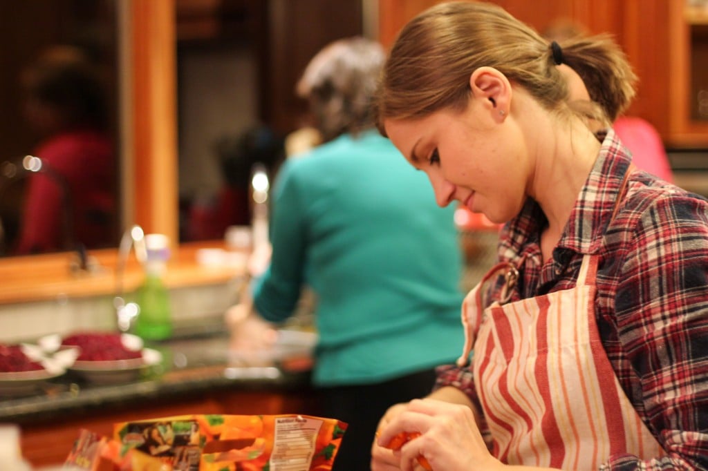 Cooking dinner