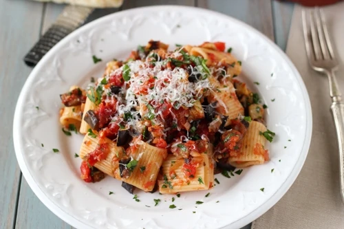 Eggplant Parmesan Pasta-1-9