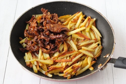 Pan Fried Potatoes and Mushrooms-1-13