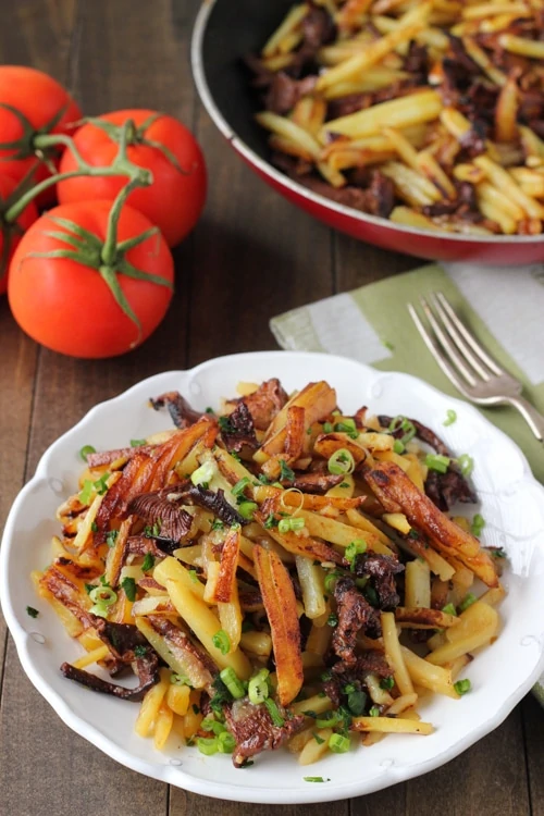 Pan Fried Potatoes and Mushrooms-1-14