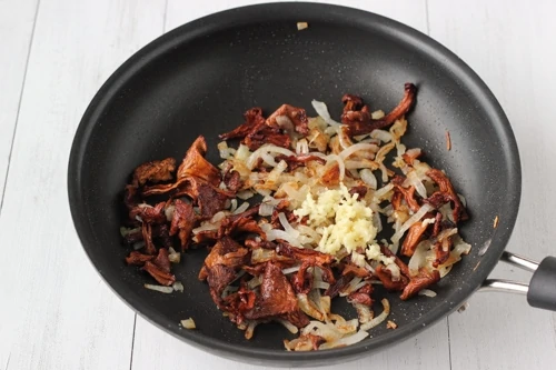 Pan Fried Potatoes and Mushrooms-1-3