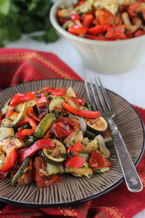 Roasted Zucchini, Tomatoes and Peppers-1-6
