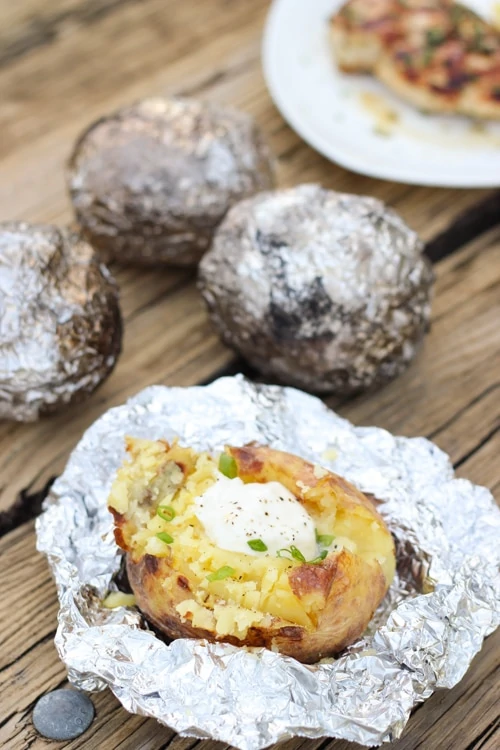 Baked Potatoes On the Grill-1-6