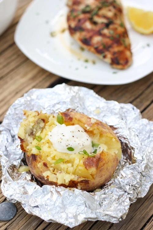 Baked Potatoes On the Grill-1-7