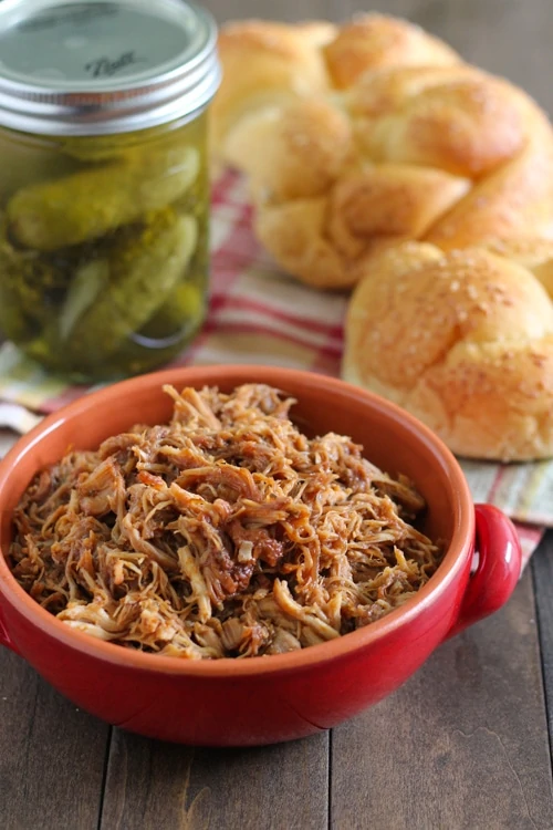 Slow Cooker BBQ Pulled Chicken-1-9