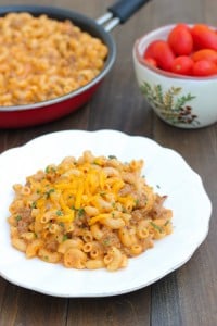 Skillet Cheeseburger Pasta dinner