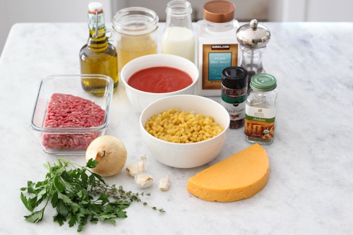 Skillet Cheeseburger Pasta Ingredients
