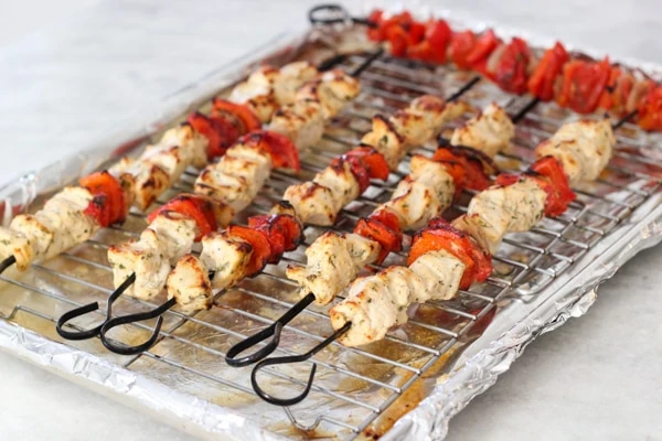 Broiled Chicken and Vegetable Kebabs-1-21