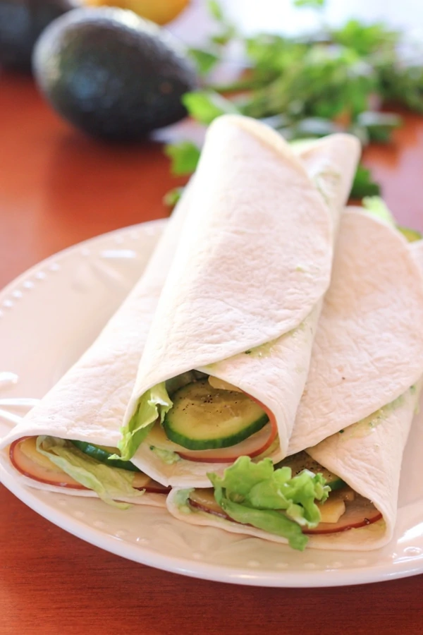 Cucumber-Chicken Green Goddess Wrap