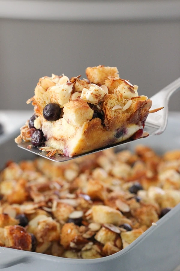Blueberry, Cream Cheese and Almond French Toast Casserole-1-23