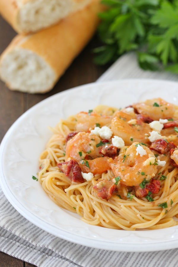 Saucy Shrimp With Sun Dried Tomatoes and Feta-1-22