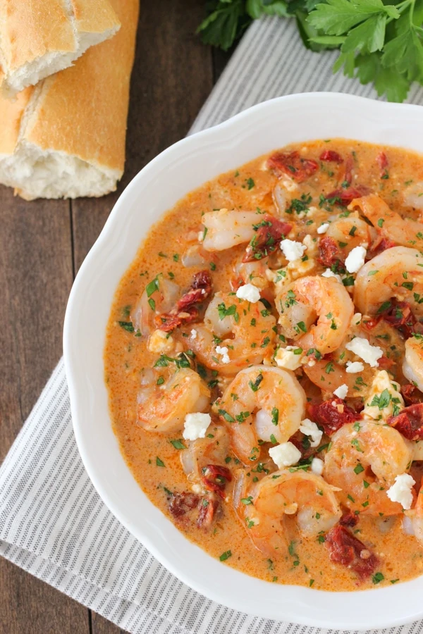 Saucy Shrimp With Sun Dried Tomatoes and Feta-1-24