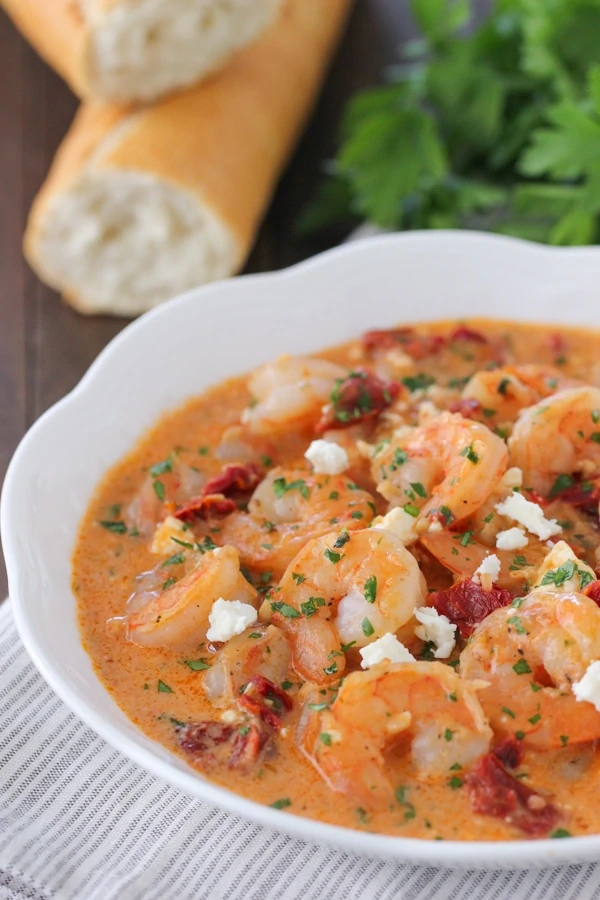 Saucy Shrimp With Sun Dried Tomatoes and Feta-1-25