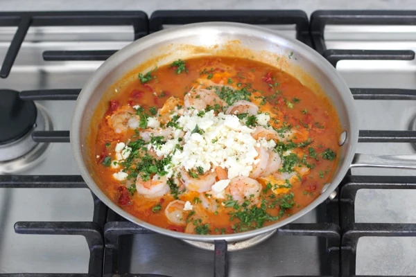 Saucy Shrimp With Sun Dried Tomatoes and Feta-1-27