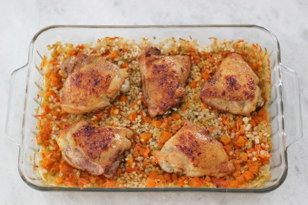 Glazed Chicken and Baked Barley-1-22