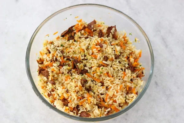 Carrot and Mushroom Brown Rice-10