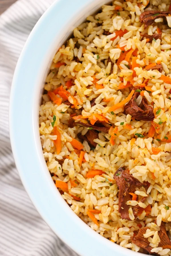 Carrot and Mushroom Brown Rice-11