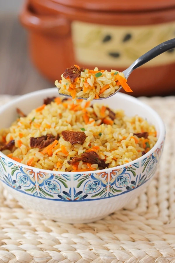 Carrot and Mushroom Brown Rice-15