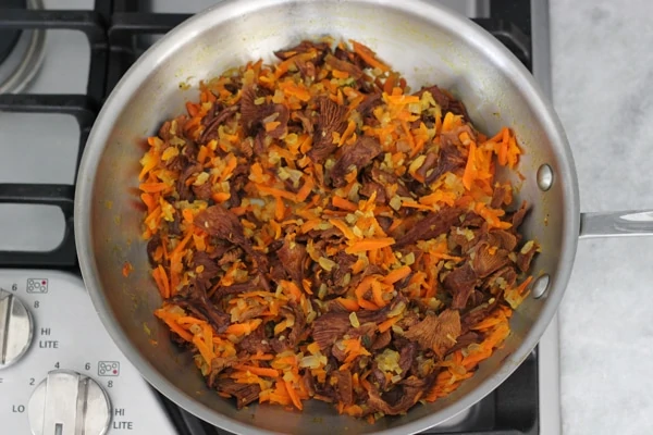 Carrot and Mushroom Brown Rice-7