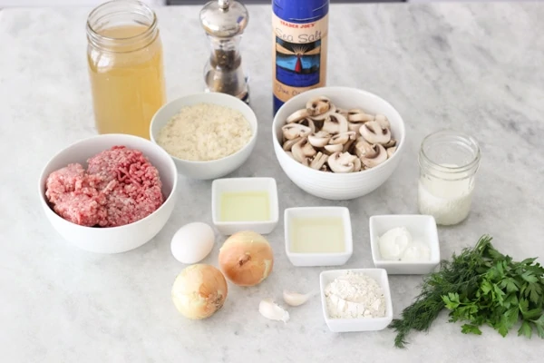 Stroganoff Meatballs - ingredients for the recipe
