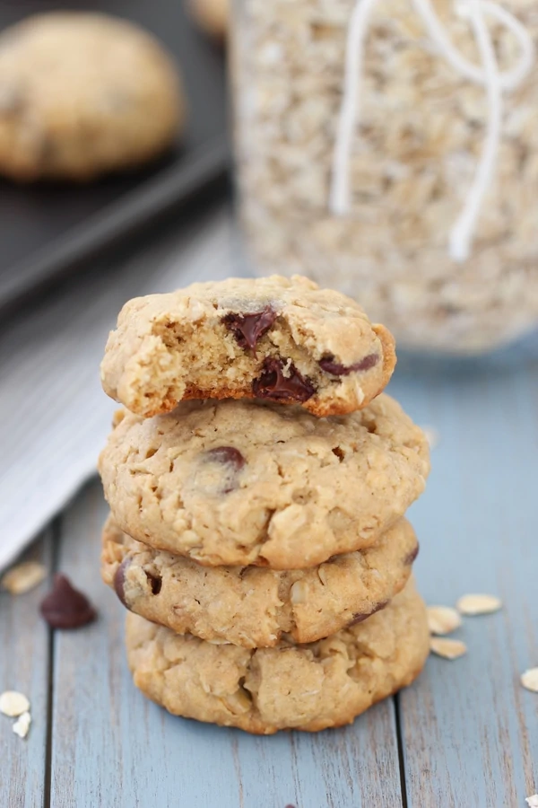 Peanut Butter and Oatmeal Chocolate Chip Cookies-19