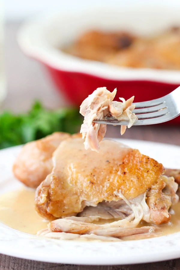 Braised Chicken With Creamy White Wine Sauce-15
