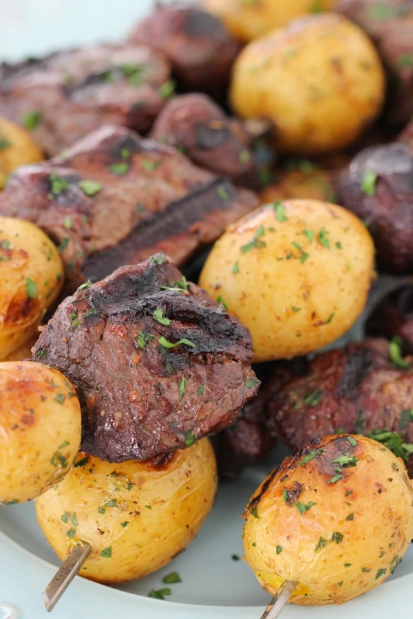 Steak, Mushroom and Potato Kebabs-12