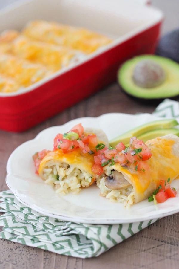 Chicken, Mushroom and Rice Burritos-1-24