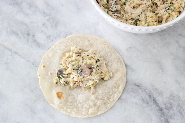 Chicken, Mushroom and Rice Burritos-1-30