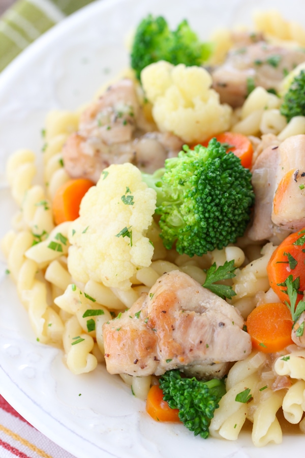 Easy Chicken, Broccoli, Cauliflower and Carrots in a Cream Sauce-1-26