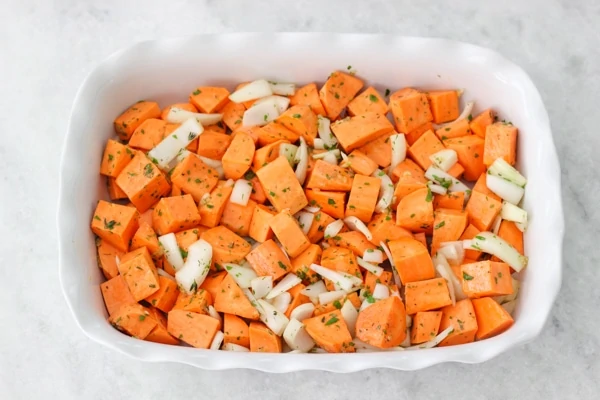 Roasted Sweet Potatoes With Onions-1-9