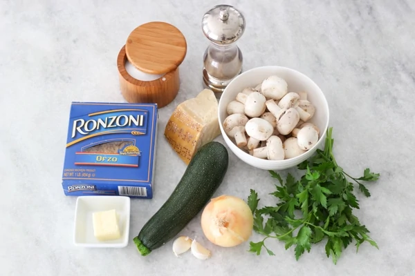 Zucchini and Mushroom Orzo-1-11