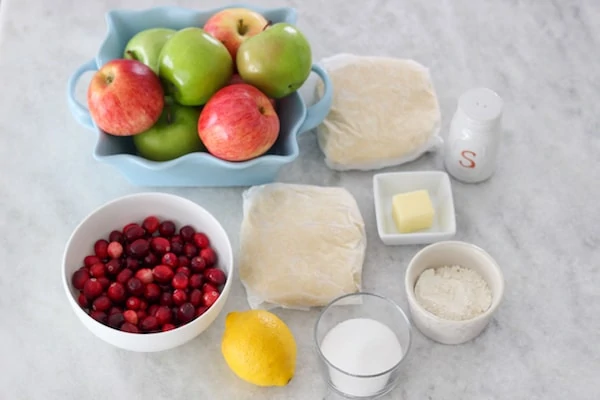 Apple Cranberry Pie ingredients