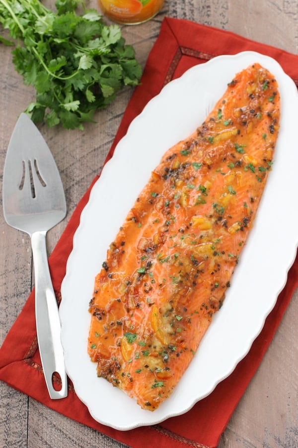 Orange Glazed Grilled Steelhead Trout