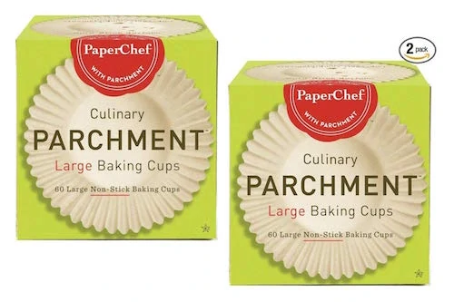 Paper Chef Culinary Parchment Baking Cups, Nonstick, Large - 60 cups