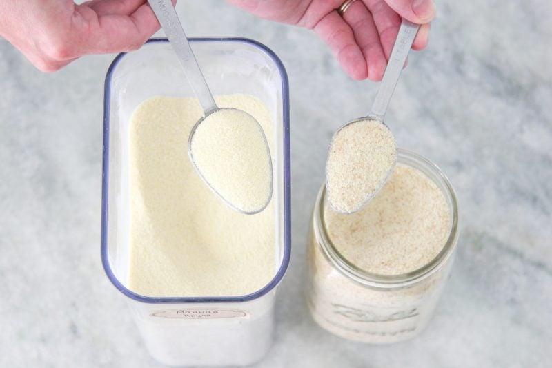 2 types of cream of wheat cereal
farina
mannaya krupa