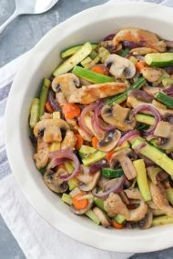 Sheet Pan Chicken and Vegetable Stir Fry