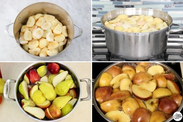 Cooking Apples and Pears For Kompot